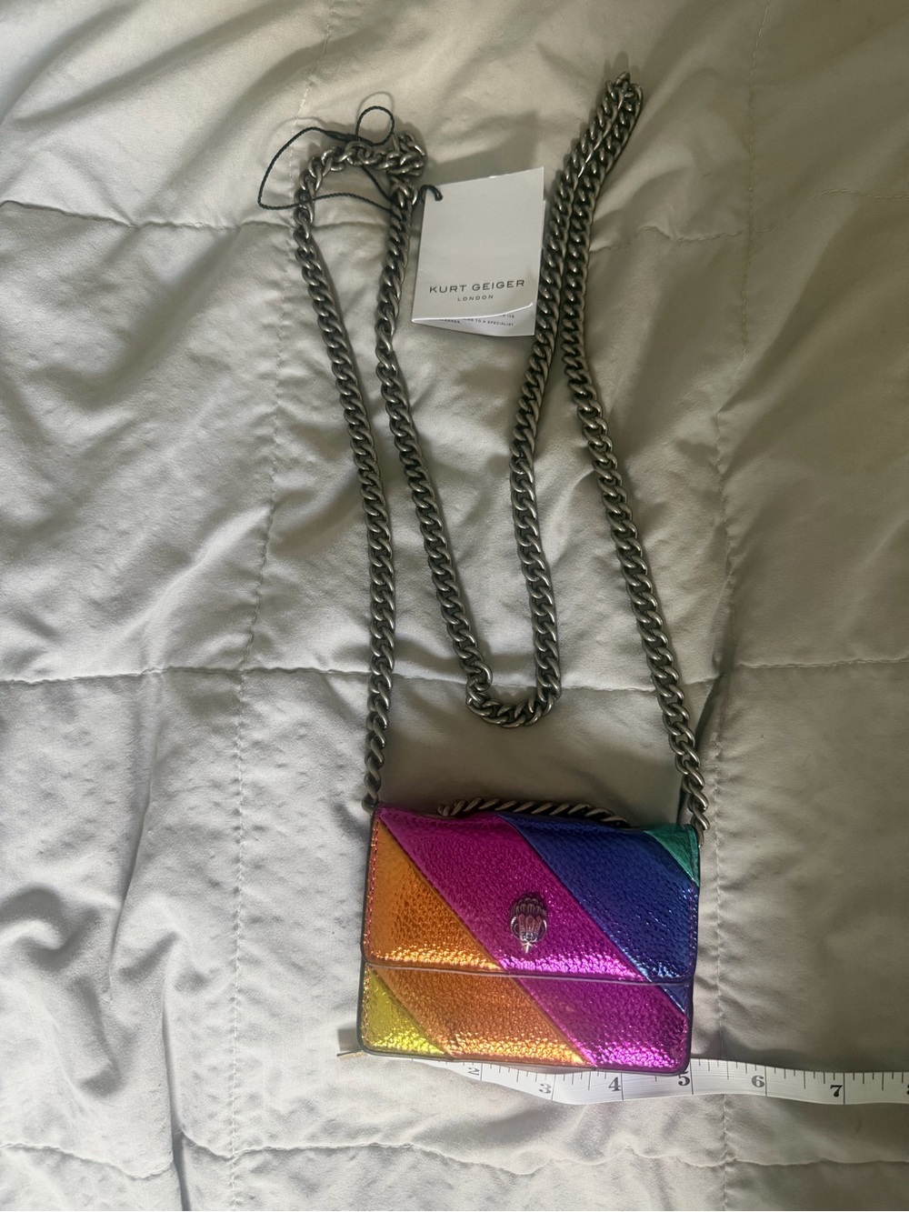 Kurt Geiger Rainbow Metallic Mini Crossbody Bag